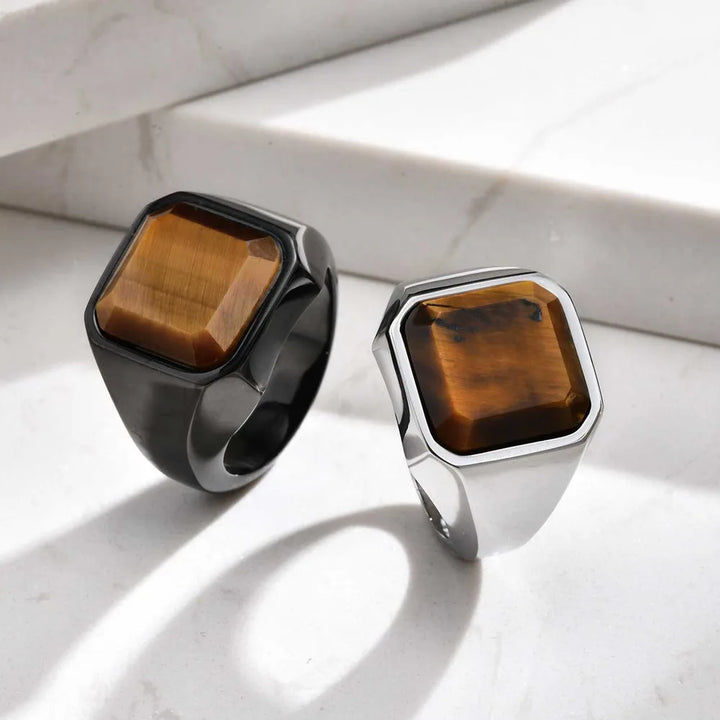 Tiger Eye Signet Ring
