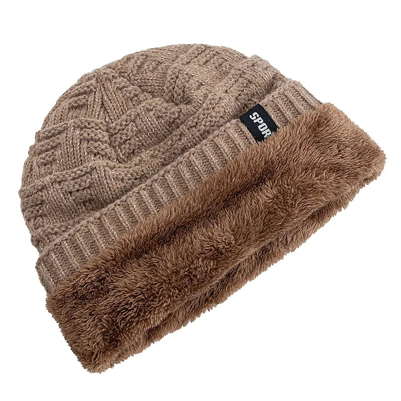 FrostStripe Knit Beanie