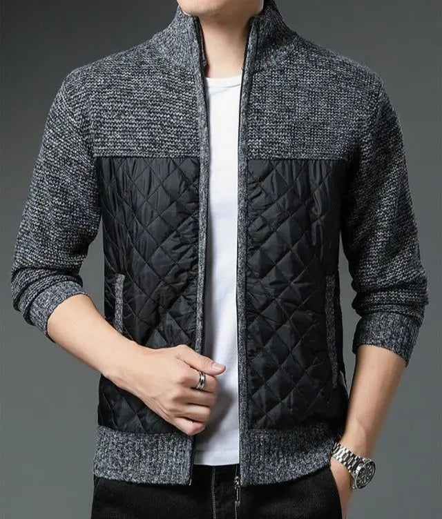 Patchwork Knit Jacket