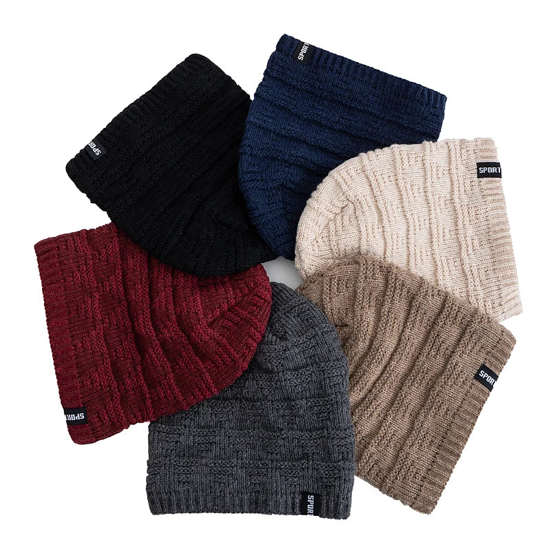 FrostStripe Knit Beanie