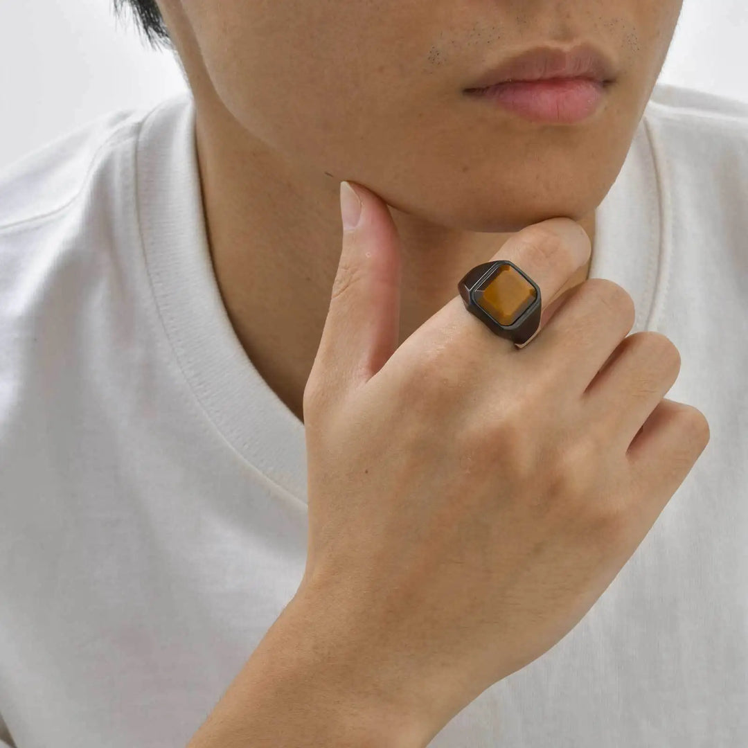 Tiger Eye Signet Ring