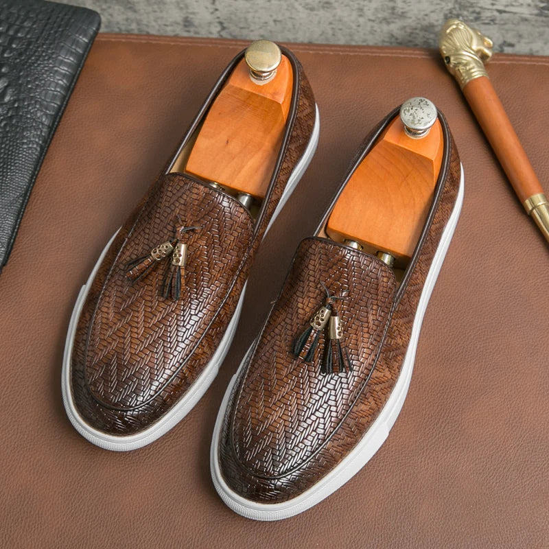 Tassel Leather Loafers