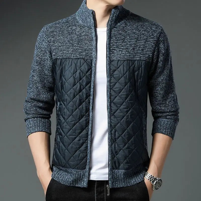 Patchwork Knit Jacket