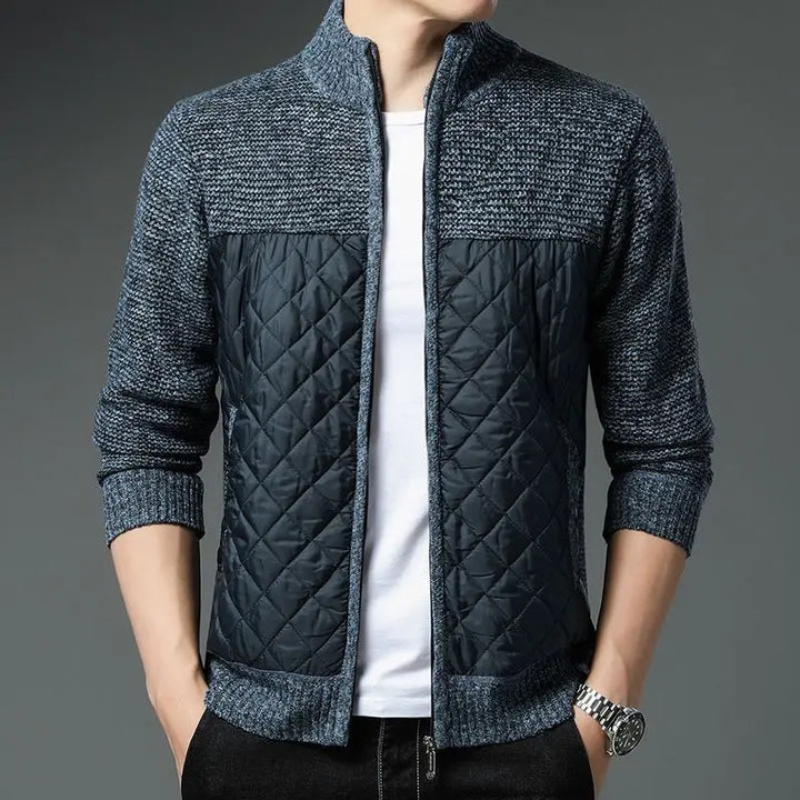 Patchwork Knit Jacket