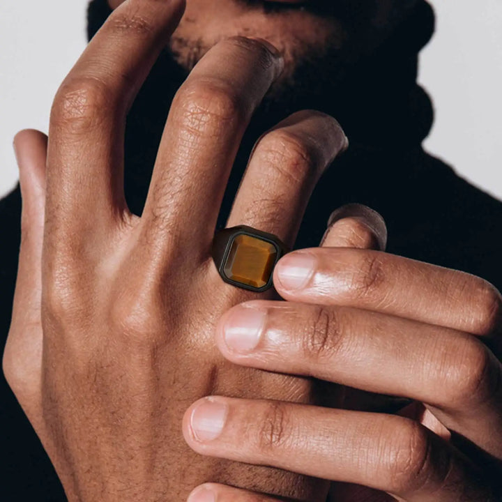 Tiger Eye Signet Ring