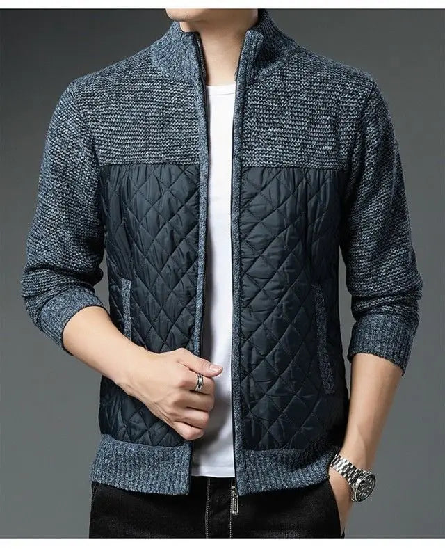 Patchwork Knit Jacket