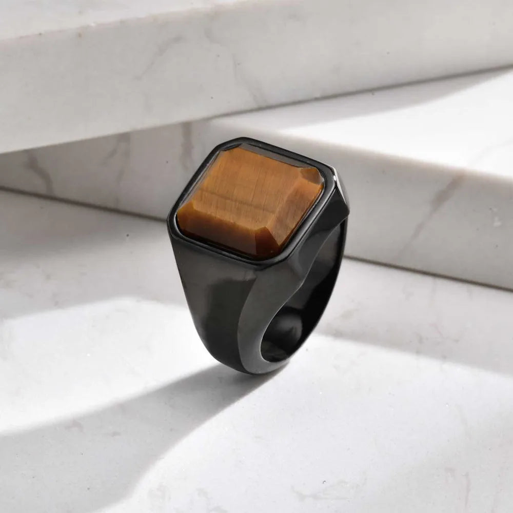 Tiger Eye Signet Ring