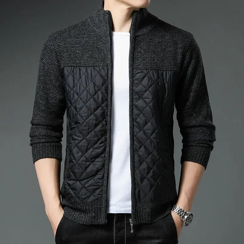 Patchwork Knit Jacket