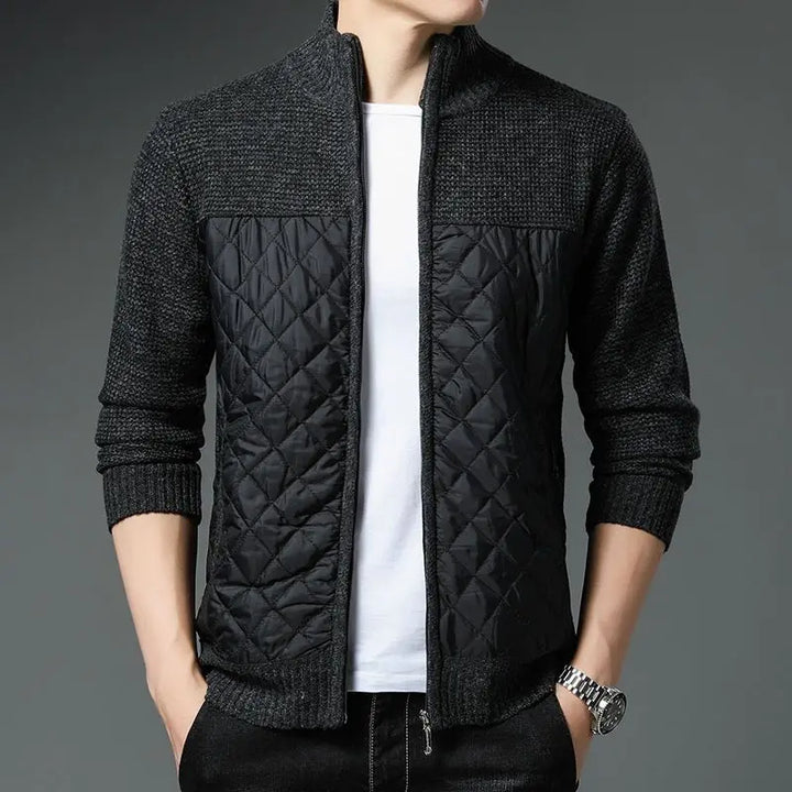 Patchwork Knit Jacket