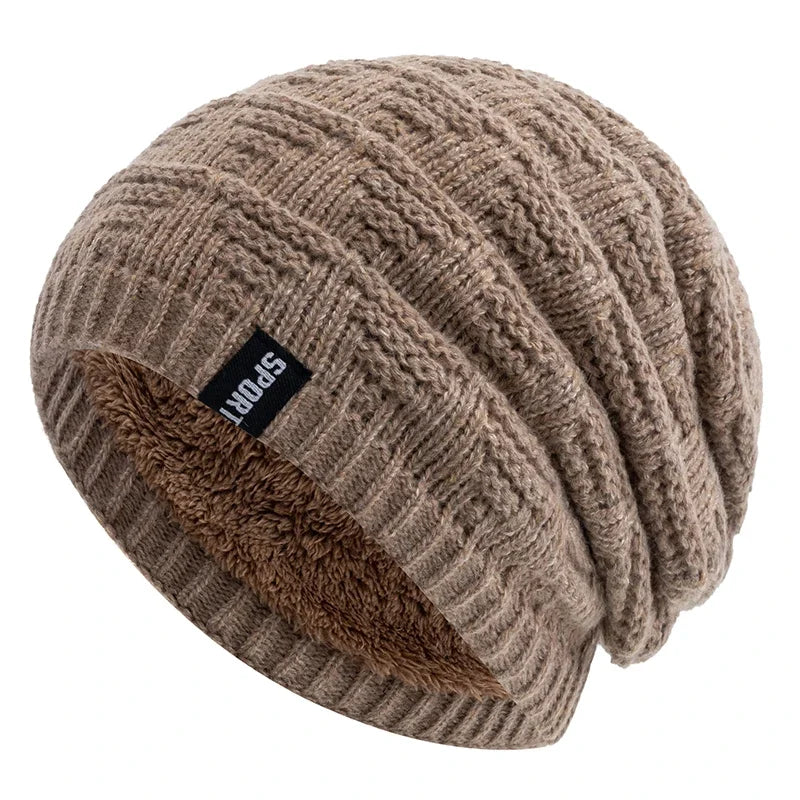 FrostStripe Knit Beanie