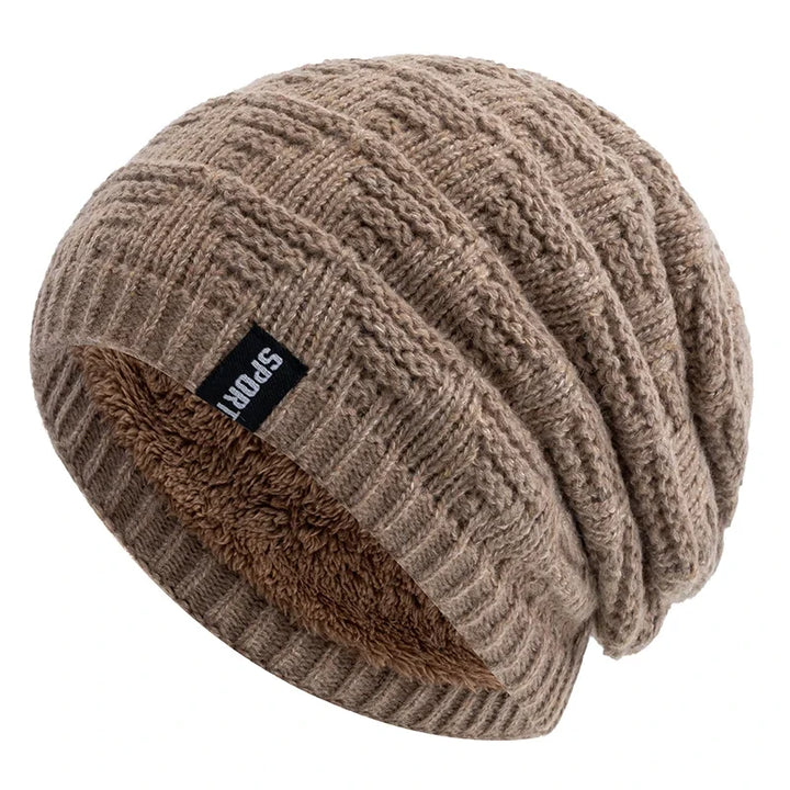 FrostStripe Knit Beanie