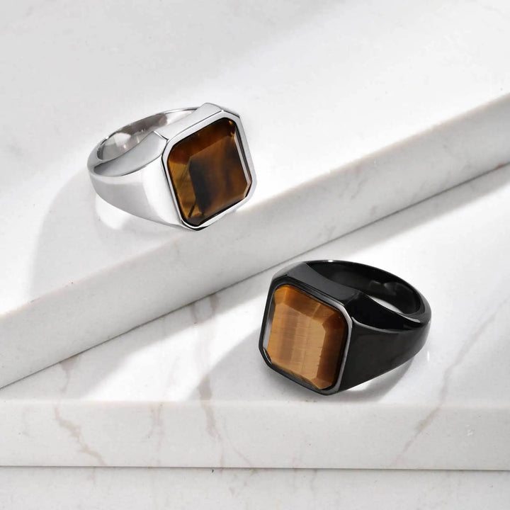 Tiger Eye Signet Ring