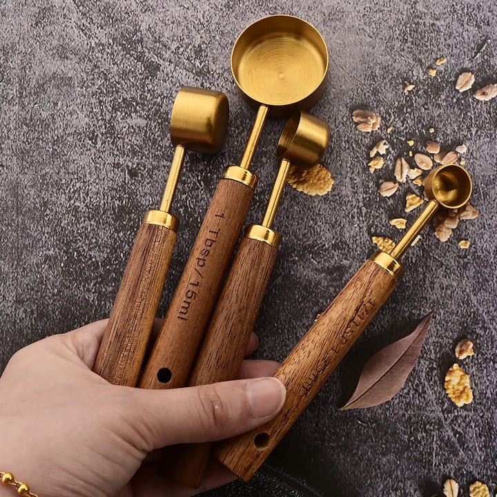 Gold Measuring Cups and Spoons