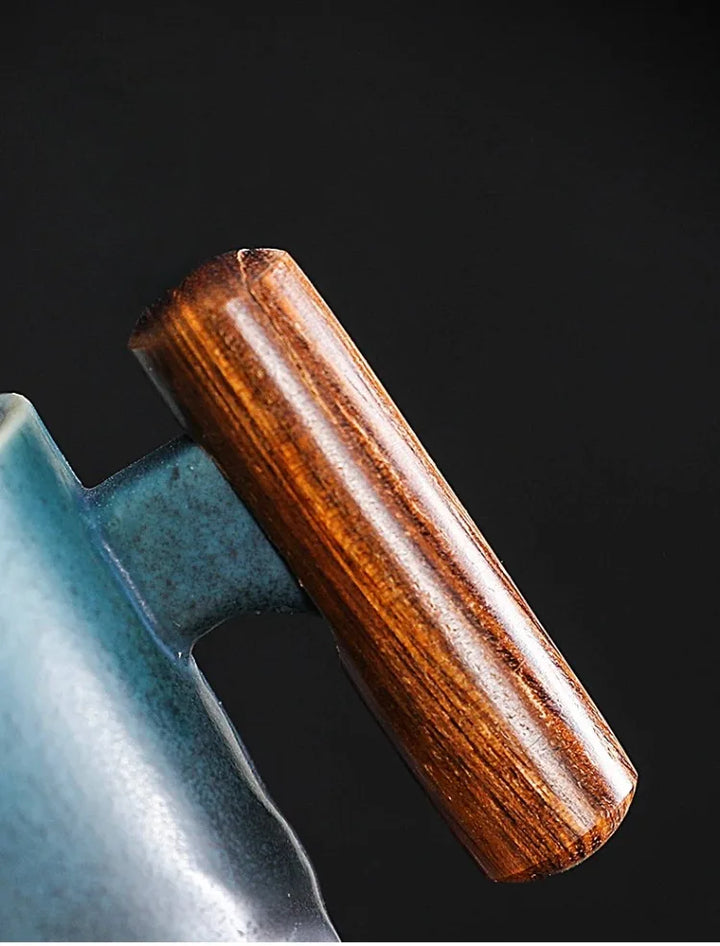 Ceramic Cup with Wooden Handle