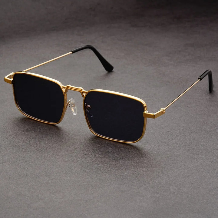 Rectangular Metal Sunglasses