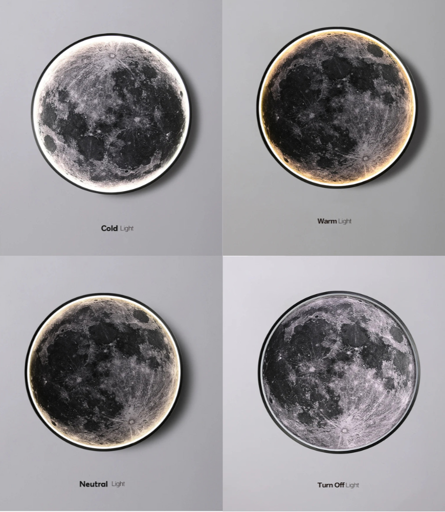 3D Moon Wall Light