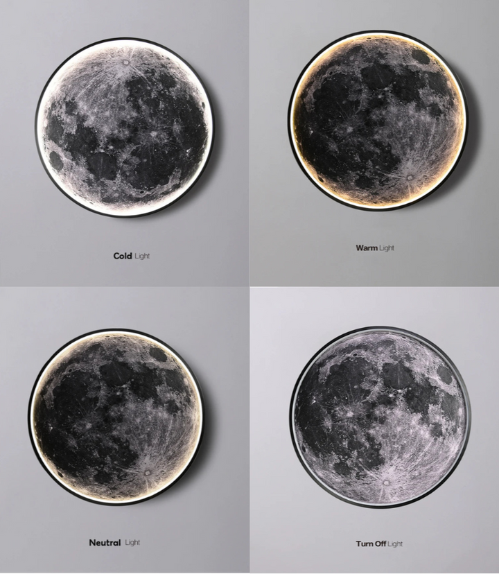 3D Moon Wall Light