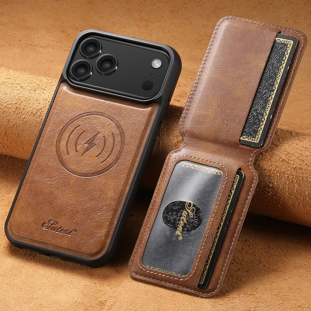 Leather Wallet Stand Case