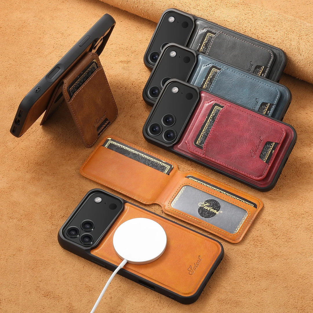 Leather Wallet Stand Case